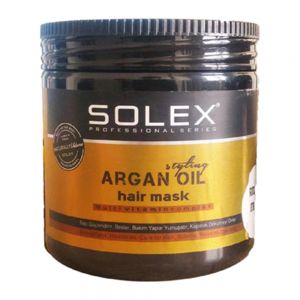 ماسک مو Solex مدل Argan حاوی روغن آرگان  و مناسب برای انواع مو حجم 500 میل