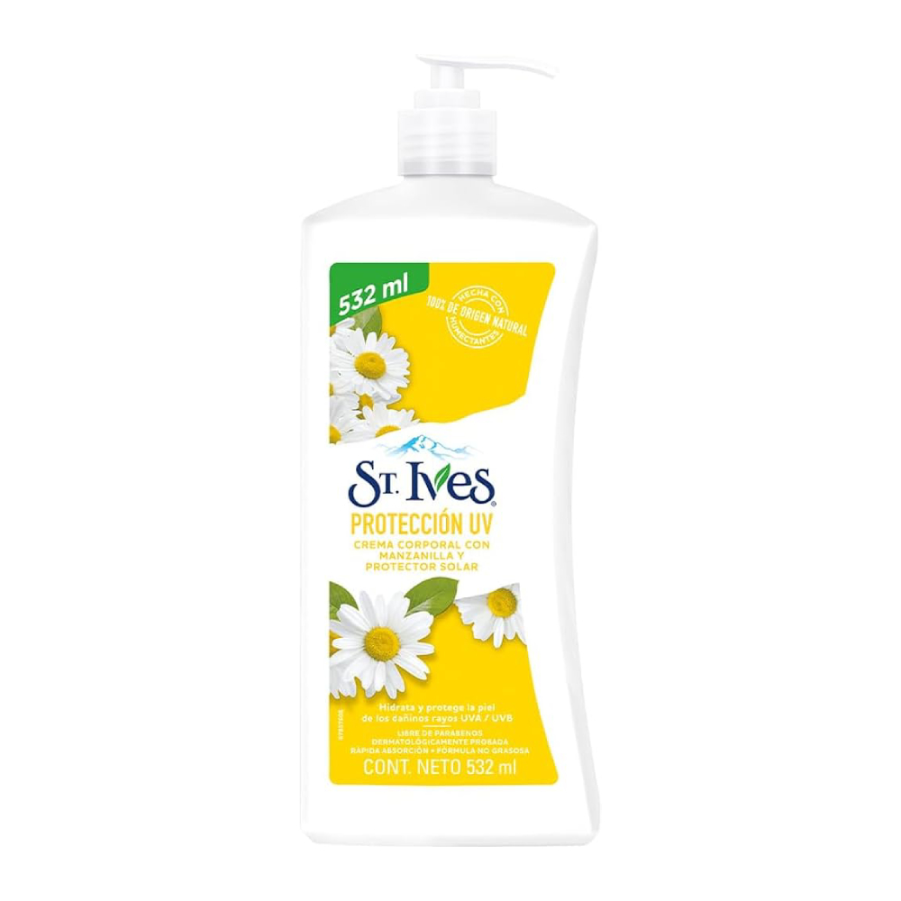 لوسیون بدن و ضد آفتاب ST. Ives مدل Proteccion Uv حاوی عصاره بابونه حجم 532 میل