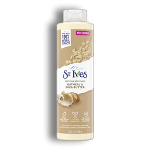 شامپو بدن St. Ives سری Soothing مدل Oatmeal And Shea Butter حجم 650 میل