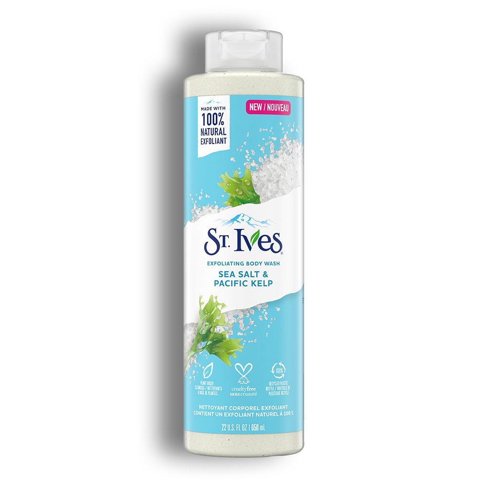 شامپو بدن St. Ives سری Exfoliating مدل Sea Salt and Pacific Kelp حجم 650 میل