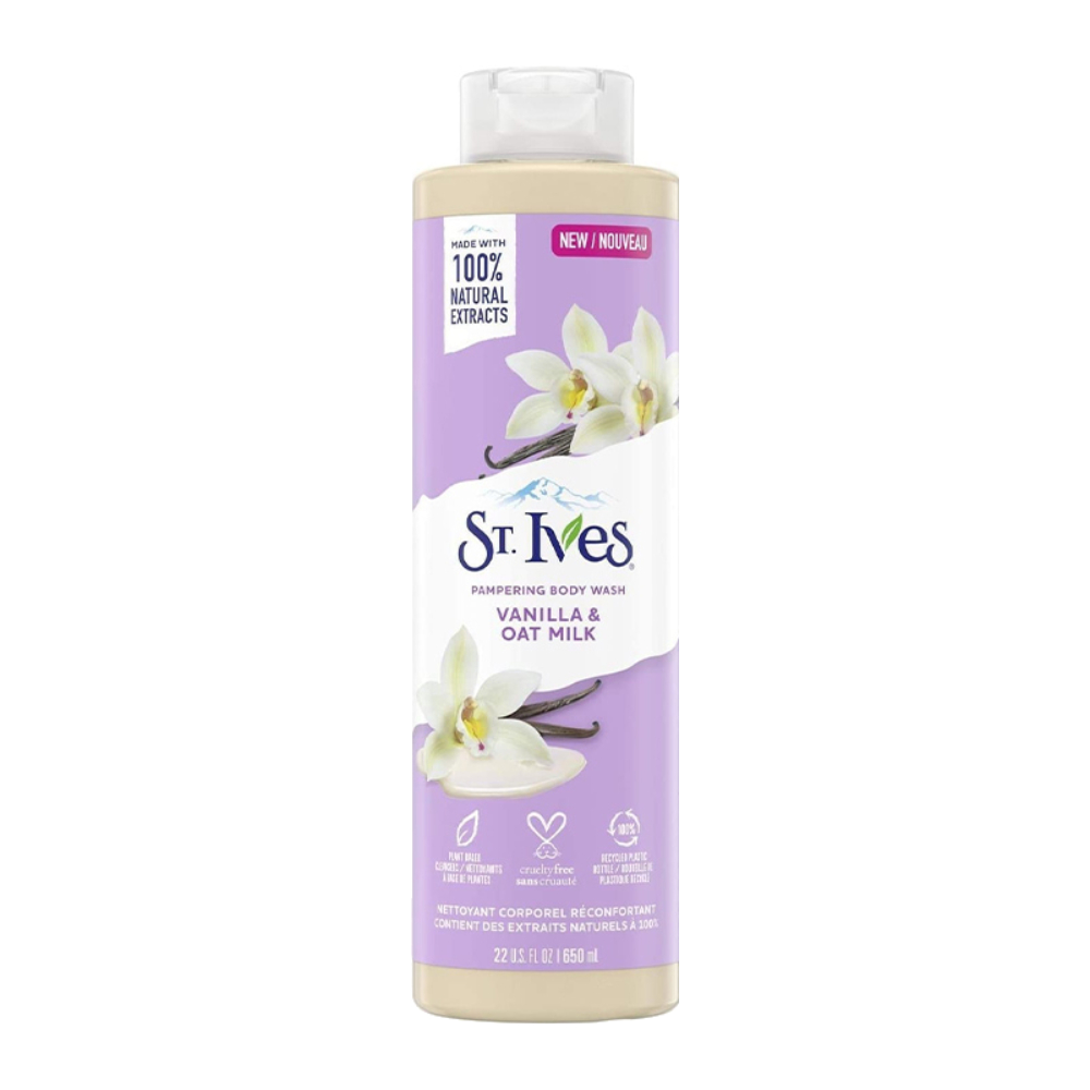 شامپو بدن St. Ives مدل Vanilla And Oat Milk حاوی وانیل و عصاره جو حجم 650 میل