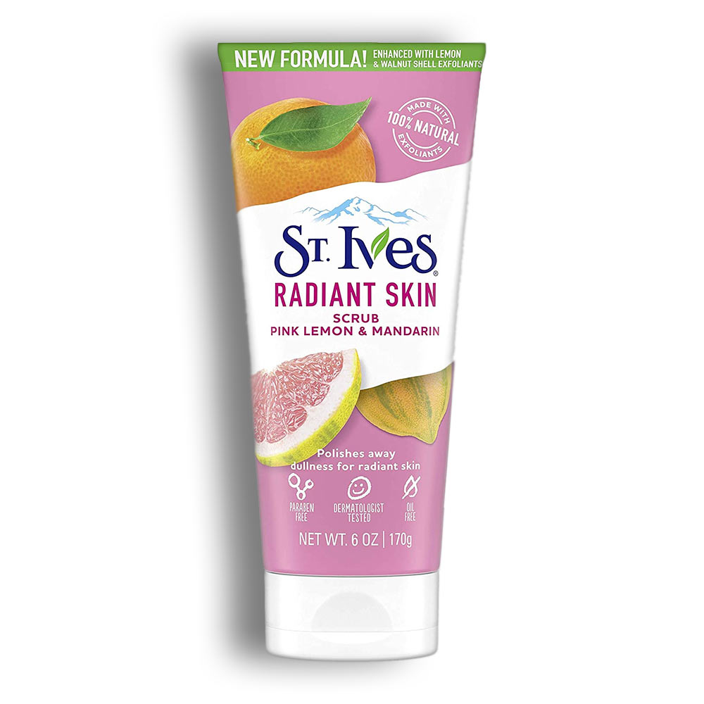 اسکراب لیمو صورتی و نارنگی St. Ives مدل Radiand Skin وزن 170 گرم