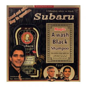 شامپو ترمیم کننده مو Subaru مدل Black Hair رفع سفیدی مو حجم 400 میل