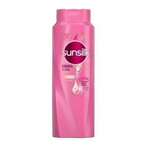 شامپو تقویت کننده موی سر سان سیلک Sunsilk مدل Shine And Strength براق کننده حجم 650 میل