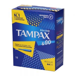 تامپون Tampax مدل Tampax And Go درجه 2 Regular بسته 18 عددی