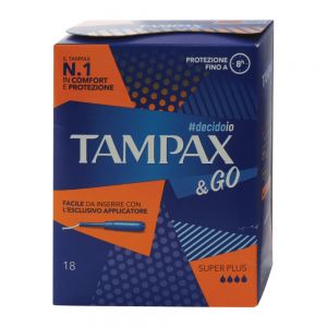 تامپون Tampax مدل Tampax And Go درجه 4  Super Plus بسته 18 عددی
