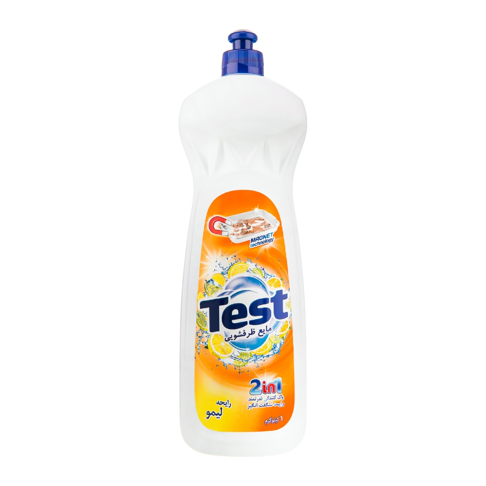 مایع ظرفشویی تست Test مدل Lemon رایحه لیمو حجم 1000 میل