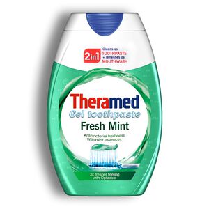 خمیر دندان ژله ای Theramed سری 2in1 مدل Fresh Mint حجم 75 میل