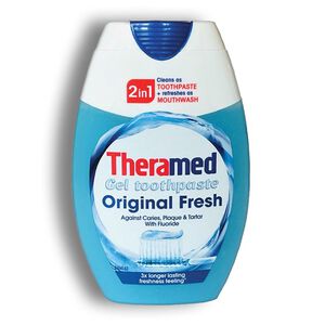 خمیر دندان ژله ای Theramed سری 2in1 مدل Orginal Fresh حجم 75 میل