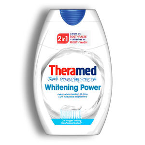 خمیر دندان ژله ای Theramed سری 2in1 مدل Whitening Power حجم 75 میل