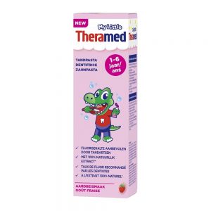 خمیر دندان کودک Theramed مدل Strawberry مناسب سن 1 تا 6 سال حجم 50 میل