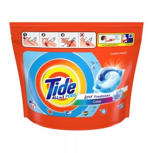 قرص ماشین لباسشویی تاید Tide سری All In One مدل Color مناسب لباس های رنگی بسته 58 عددی