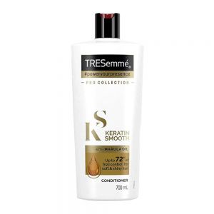 نرم کننده موی سر ترزمه TRESemme مدل Keratin Smooth مناسب موهای رنگ شده حجم 700 میل