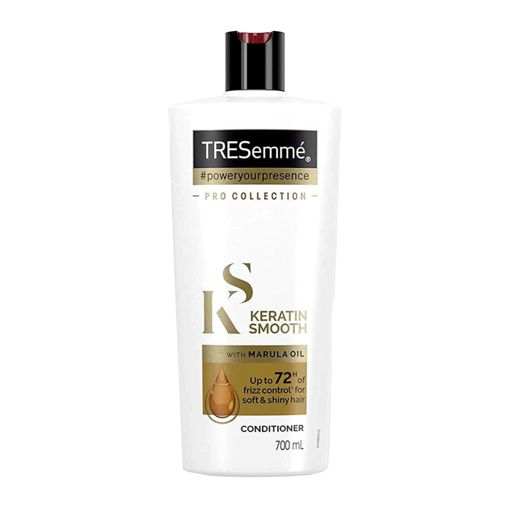 نرم کننده موی سر ترزمه TRESemme مدل Keratin Smooth مناسب موهای رنگ شده حجم 700 میل