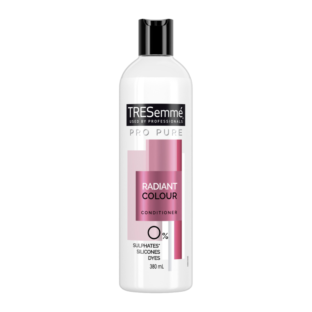 نرم کننده موی سر ترزمی TRESemme مدل Radiant Colour مخصوص موهای رنگ شده حجم 380 میل