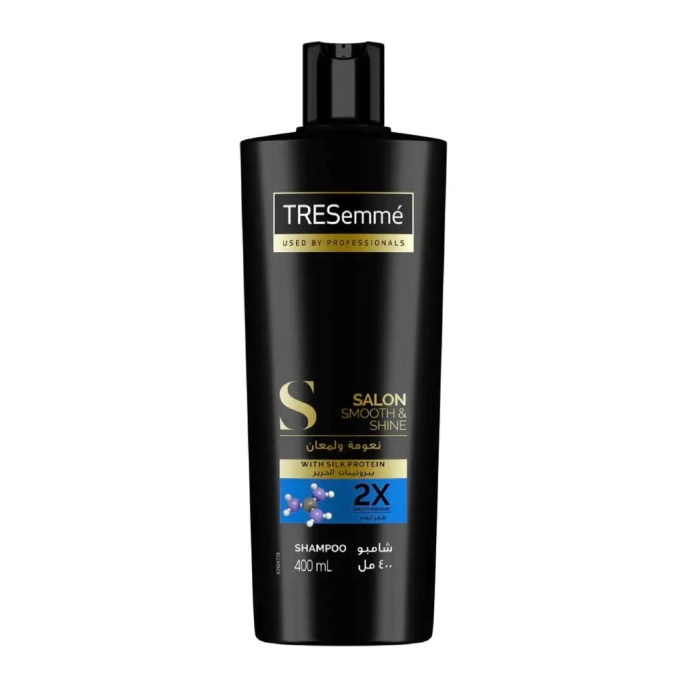 شامپو مرطوب کننده مو ترزمی TRESemme مدل Salon Smooth And Shine مناسب موهای خشک حجم 400 میل