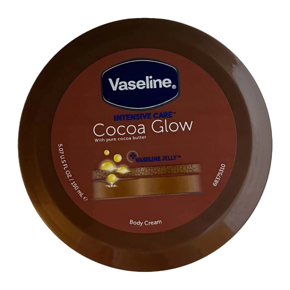 کرم بدن وازلین Vaseline مدل Cocoa Glow حاوی کره کاکائو حجم 75 میل