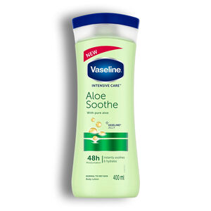لوسیون بدن Vaseline سری Intensive Caree مدل Aloe Soothe مناسب پوست معمولی حجم 400 میل