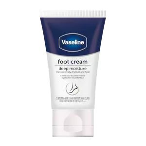 کرم مرطوب کننده پوست پا وازلین Vaseline مدل Deep Moisture مناسب پوست خشک و ترک‌ خورده وزن 55 گرم