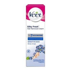 کرم موبر Veet مدل Silky Fresh مناسب پوست های حساس وزن 100 گرم
