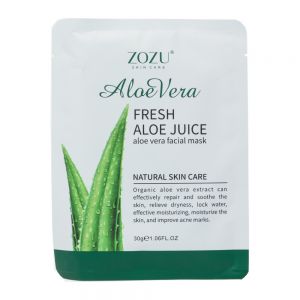 ماسک صورت ورقه ای Zozu مدل Aloe Vera بسنه ده عددی وزن 30 گرم